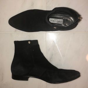 Jimmy Choo Black Suede Bootie Size 39.5
